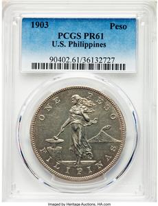 USA Administration Proof Peso 1903 PR61 PCGS