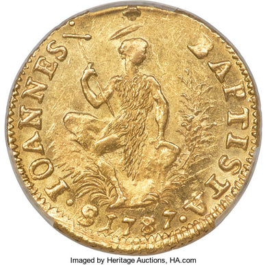 Italy Tuscany. Pietro Leopoldo gold Ruspone (3 Zecchini) 1787 MS64+ PCGS
