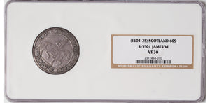 Scotland: James VI (I) 60 Shilling Crown ND (1603-1625) VF30 NGC
