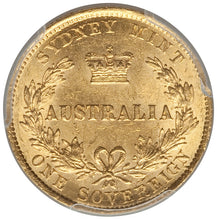 Gold Sovereign 1870-S Sydney Australia MS-61 PCGS - Coin