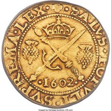 James VI gold Sword And Scepter Piece 1602 VF35 PCGS