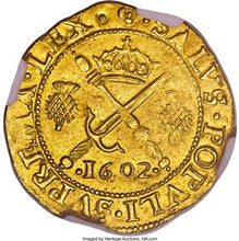 FINEST KNOWN! James VI (1567-1625) gold Sword and Scepter 1602 MS63 NGC