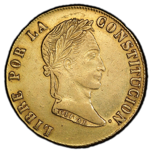 1852-PTS FP 8 Scu Bust Right PCGS AU53 Bolivia