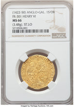 Anglo-Gallic. Henry VI (1422-1461) gold Salut d'Or ND (1422-1450) MS66 NGC