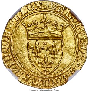 Charles VII (1422-1461) gold Ecu d