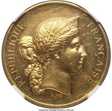 Republic gold Alencon Agricultural Prize Medal 1873 AU58 NGC