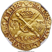 James VI (I) gold Sword and Scepter 1602 VF35 NGC