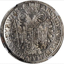 HUNGARY. 1/2 Taler, 1703-KB. Kremnica Mint. Leopold I. NGC MS-65