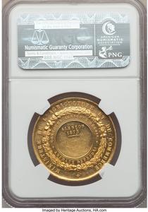 Republic gold Alencon Agricultural Prize Medal 1873 AU58 NGC