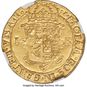 Scotland James VI Gold Unite ND (1604-1609) UNC Details (Saltwater Damage) NGC