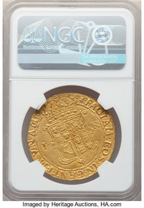 Scotland James VI Gold Unite ND (1604-1609) UNC Details (Saltwater Damage) NGC