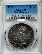 KEY DATE! Silver Peso Philippines Proof 1905 PR-64+ PCGS - Coin