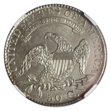 Silver 50C Half Dollar 1827/6 Capped Bust AU-58 NGC - Coin