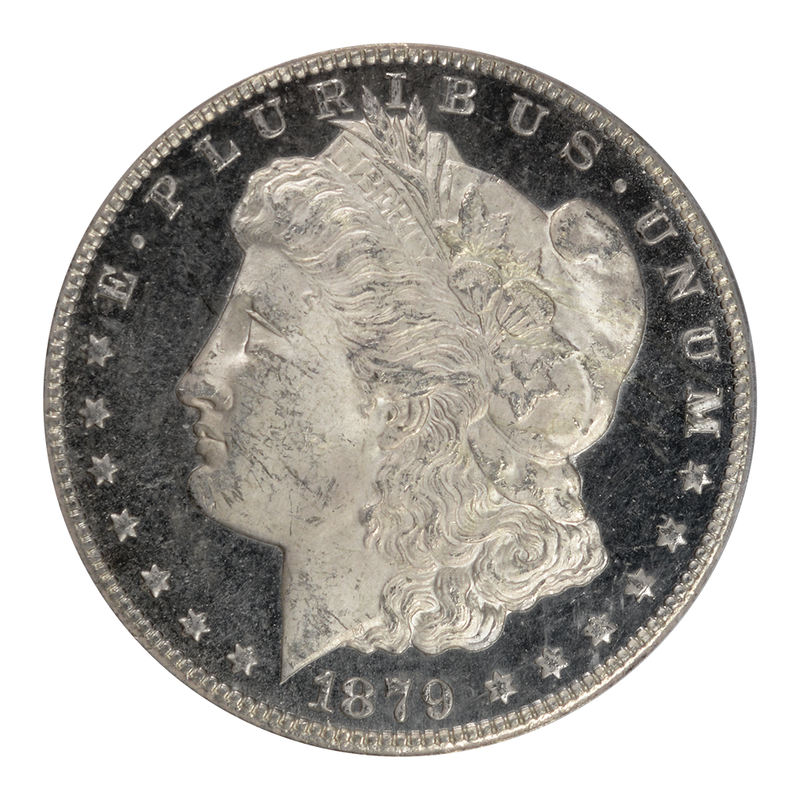 アメリカ1865-1965 大型銅貨 UNITED STATES - Silver Morgan Dollar - 1879-CC MS-63 DMPL