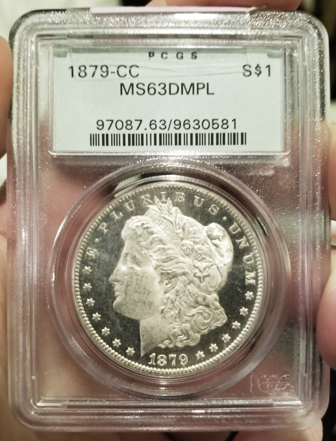UNITED STATES - Silver Morgan Dollar - 1879-CC MS-63 DMPL