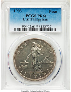 Philippines: USA Administration Proof Peso 1903 PR61 PCGS