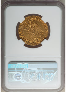 Scotland: James VI (I) gold Sword and Scepter 1602 AU55 NGC