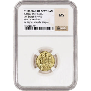 HIGH GRADE! After 54 BC Thracian or Scythian Coson AV Stater MS NGC - Ancient Gold Coin