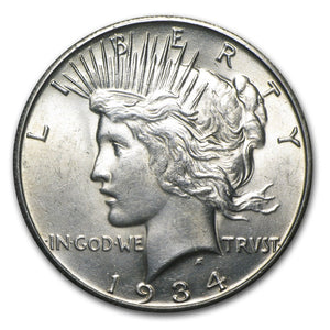 RARE! DEAL! 1934-S Silver $1 Peace Dollar MS-62 PCGS - Coin