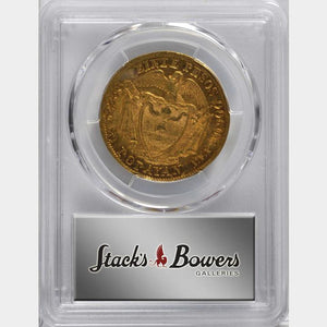 RARE! Colombia - Gold 20 Pesos 1873 Popayan Mint - MS-63 PCGS Gold Shield - Coin