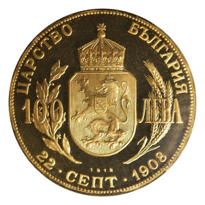 TOP POP! Bulgaria - Gold 100 Leva 1912 Restrike of 1908 PF-69 ULTRA CAMEO NGC - Proof Coin