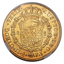 Gold 8 Escudos 8E 1810 So-FJ Chile Ferdinand VII AU-55 NGC - Coin