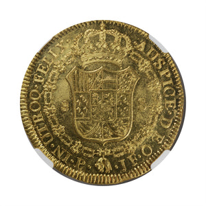 Colombia - Gold 8 Escudos 1807-P JF MS-61 NGC - Coin