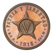 Cuba 1915 Copper-Nickel 5 Centavos PR-65 PCGS - Proof Coin