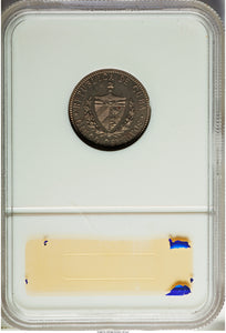 Cuba Republic Proof 5 Centavos 1915 PR-64 NGC - Proof Coin