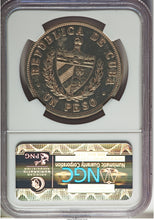 Cuba Republic Proof Star Peso 1915 PR-62 NGC - Proof Coin