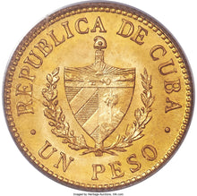 DEAL! - Cuba Republic Gold Proof Peso 1915 PR-64 PCGS - Proof Coin