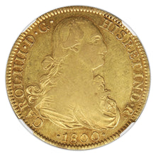 Gold 8 Escudos 8E 1800-MO FM Mexico XF-40 NGC - Coin