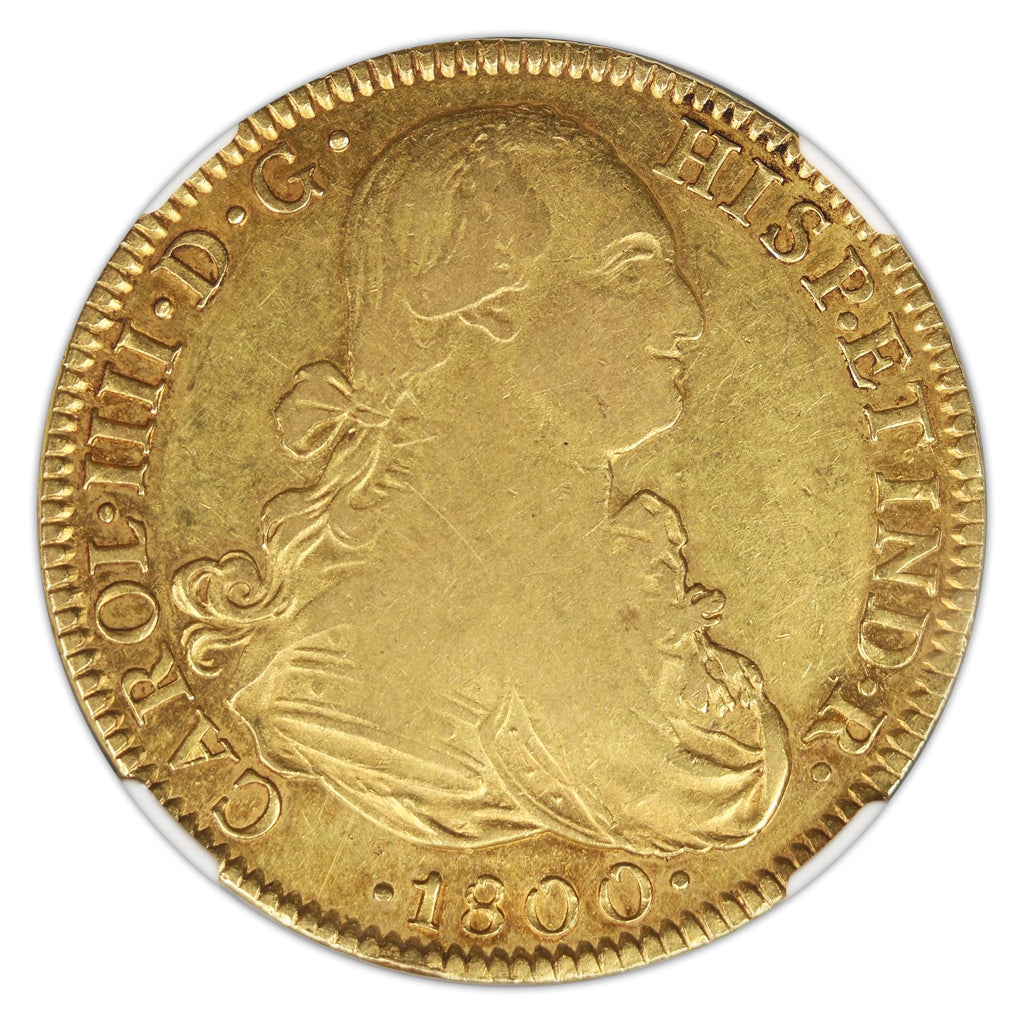 Gold 8 Escudos 8E 1800-MO FM Mexico XF-40 NGC - Coin