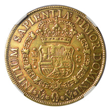 UNIQUE! FINEST KNOWN! RAINBOW! Mexico - Gold 8 Escudos 1735/4-MO MF AU-50 NGC - Rare! Over Date Coin