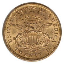 Gold $20 Liberty Double Eagle (Saddle Ridge Hoard) 1874-S MS-60 PCGS - Coin
