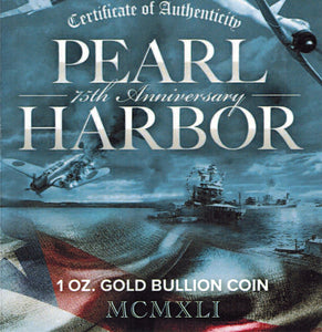Gold $100 1 oz Pearl Harbor Perth Mint .9999 2016-P - Bullion Coin
