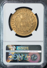 Gold 100 Francs 1886-A France MS-62 NGC - Coin