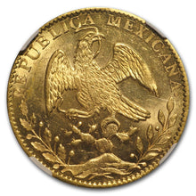 Gold 8 Escudos 8E 1868/58 Go-YF Mexico MS-62 NGC - Coin