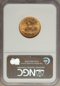 Gold $5 United States 1895 MS-64 NGC - Coin