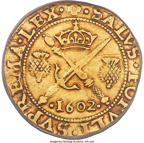 Gold Sword and Scepter James VI 1602 VF-35 PCGS - Coin