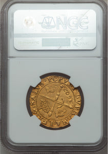 RARE! Gold Sword and Scepter Scotland James VI 1602 MS-61 NGC - Coin