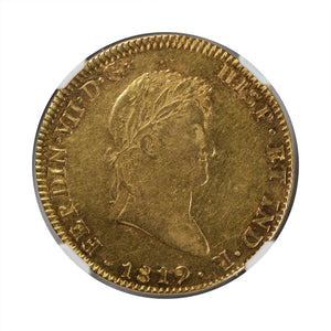 Mexico - Gold 8 Escudos 1819-MO JJ AU-50 NGC - Coin