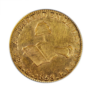 Mexico - Gold 8 Escudos 1858-GO PF AU-50 PCGS - Coin