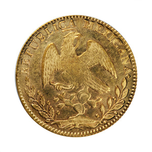 Mexico - Gold 8 Escudos 1858-GO PF AU-50 PCGS - Coin