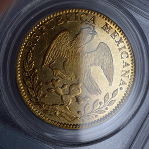 Mexico - Gold 8 Escudos 1858-GO PF AU-50 PCGS - Coin