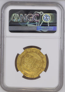 James VI. 1567-1625. Rider 1594, Edinburgh. Seventh Coinage - Gold Coin - AU50 NGC