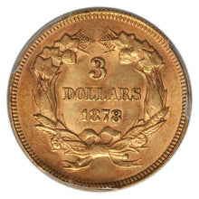 DEAL! RARE! Gold $3 United States 1878 AU-58 PCGS CAC Approved - Coin