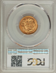 DEAL! RARE! Gold $3 United States 1878 AU-58 PCGS CAC Approved - Coin