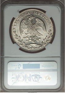 Silver 8 Reales Mexico 1876 Go-FR MS-64+ NGC - Coin
