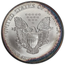 Rainbow! Key Date! 1996 Silver Eagle - MS-69 PCGS